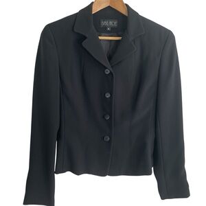 Vintage Isabel Ardee Tailored Black Blazer with Notched Lapels Size 6 capsule